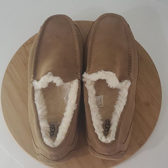 UGG Ascot Slipper Chestnut Suede Wool Comfort Loafer Men's US 12 New - Picture 6 of 12